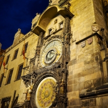 The clock at night